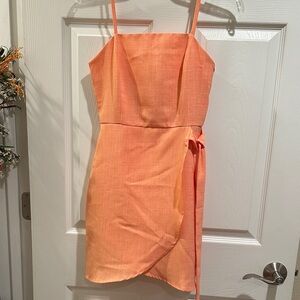 Altar'd State Vibrant Orange Mini Dress